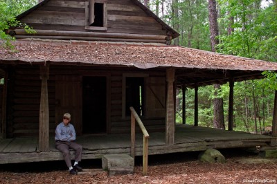 Larson on the porch